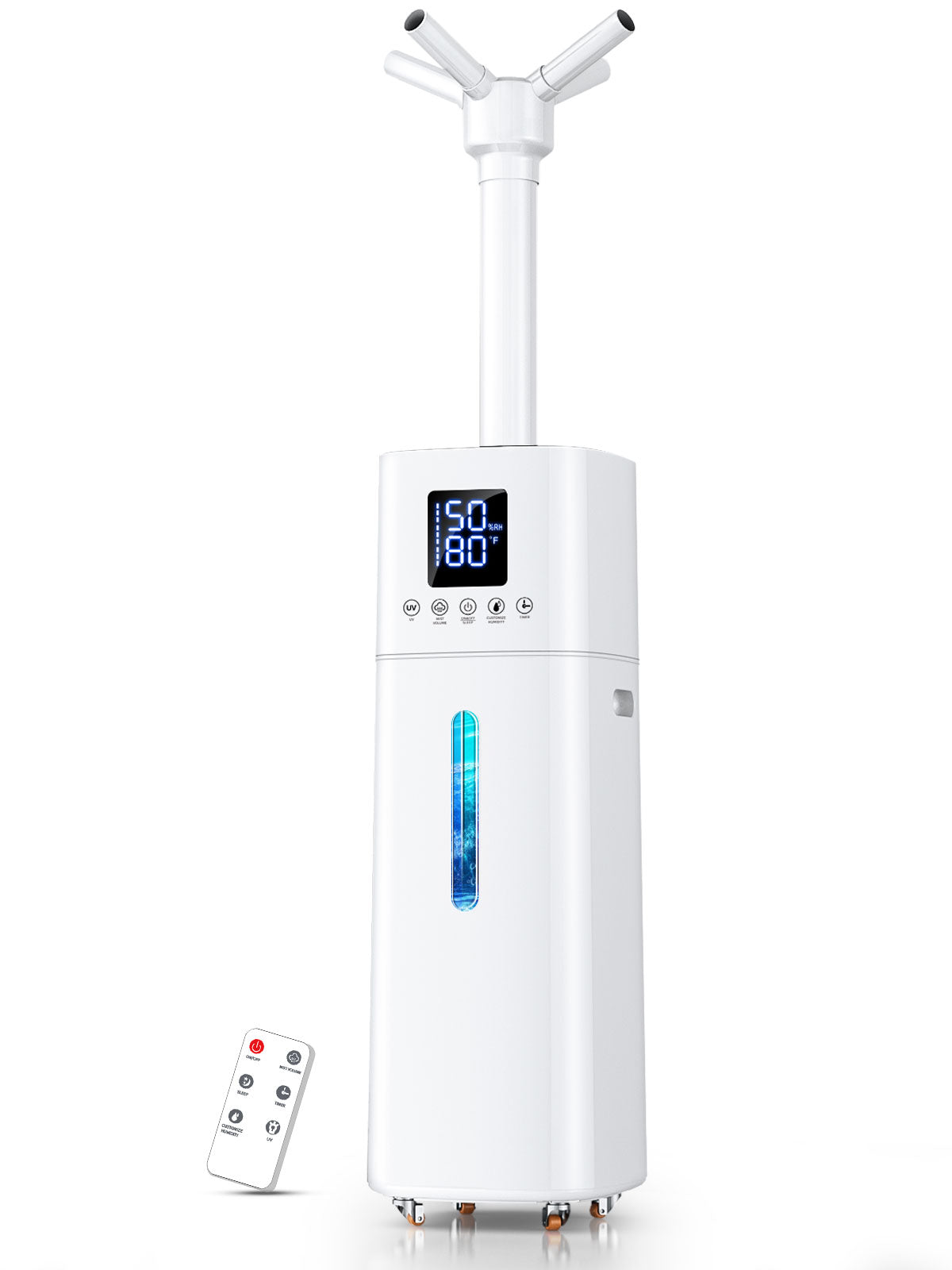 15L/4Gal Humidifier Large Room, 600mL/h Misting, 1200ft² Coverage, Auto Humidity Control, 72H Runtime, Top Fill, Aroma Diffuser, Sleep Mode, 12H Timer, Auto Shutoff Protection