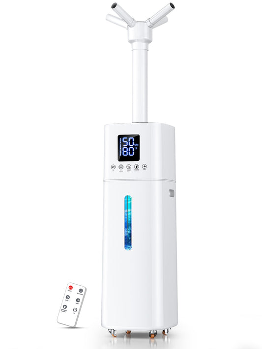 15L/4Gal Humidifier Large Room, 600mL/h Misting, 1200ft² Coverage, Auto Humidity Control, 72H Runtime, Top Fill, Aroma Diffuser, Sleep Mode, 12H Timer, Auto Shutoff Protection