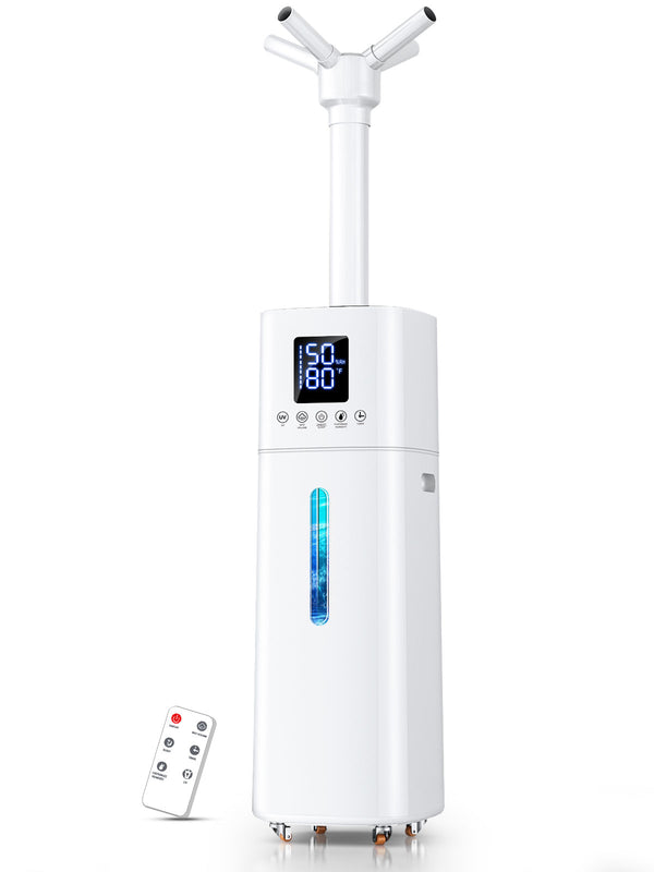 15L/4Gal Humidifier Large Room, 600mL/h Misting, 1200ft² Coverage, Auto Humidity Control, 72H Runtime, Top Fill, Aroma Diffuser, Sleep Mode, 12H Timer, Auto Shutoff Protection